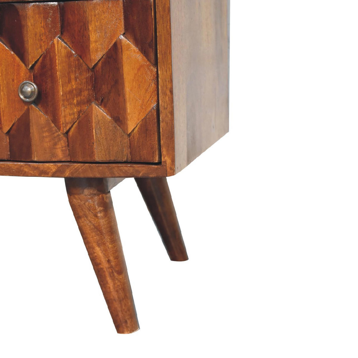 KOMMODE aus Massivholz - Messingfarben/Braun, Holz/Metall (75/77/35cm) - Artisan Furniture