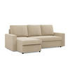 ECKSOFA Neo mit gerader Armlehnen beige - Beige, Textil (231/140cm) - SIMKAM Furniture