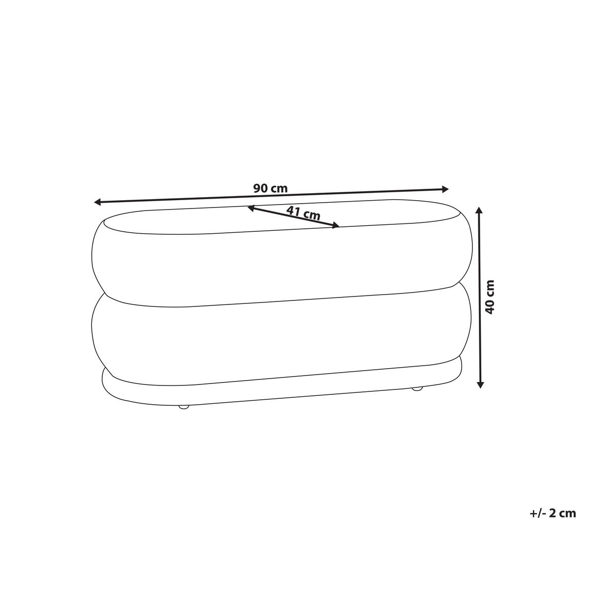 BANK Marineblau Ellendale - Blau, Textil (90/40/41cm) - Beliani