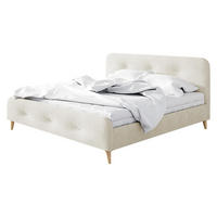 POLSTERBETT Loham New - Beige/Naturfarben, Holz/Holzwerkstoff (160/200cm) - MIRJAN24