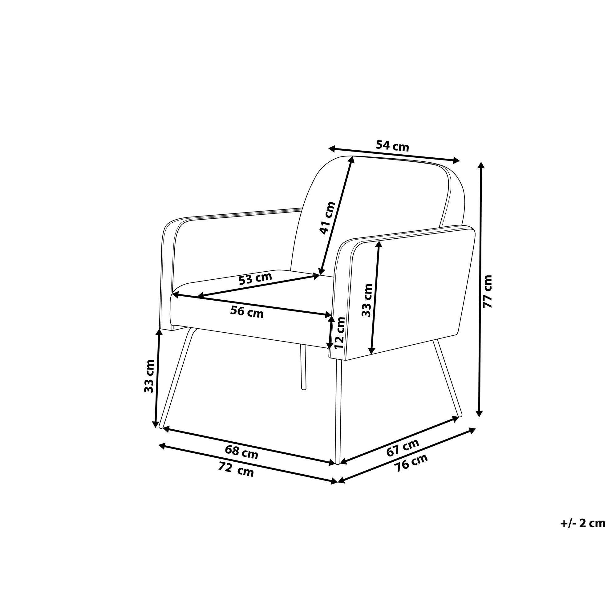 Thumbnail - Beliani Sessel, Grau, Textil, 1-Sitzer, 72x77x76 cm, Wohnzimmer, Sessel, Polstersessel