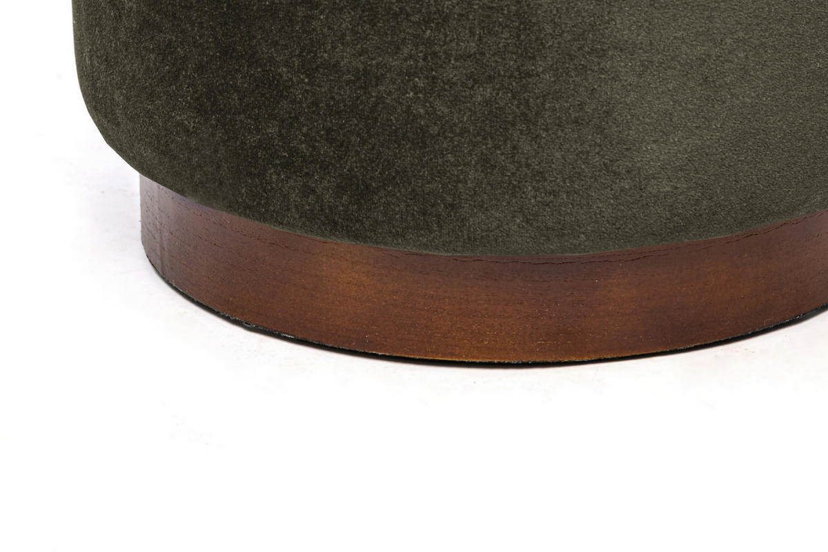 POUF Samt Braun - Braun, Textil (35/42/35cm) - Nordlys