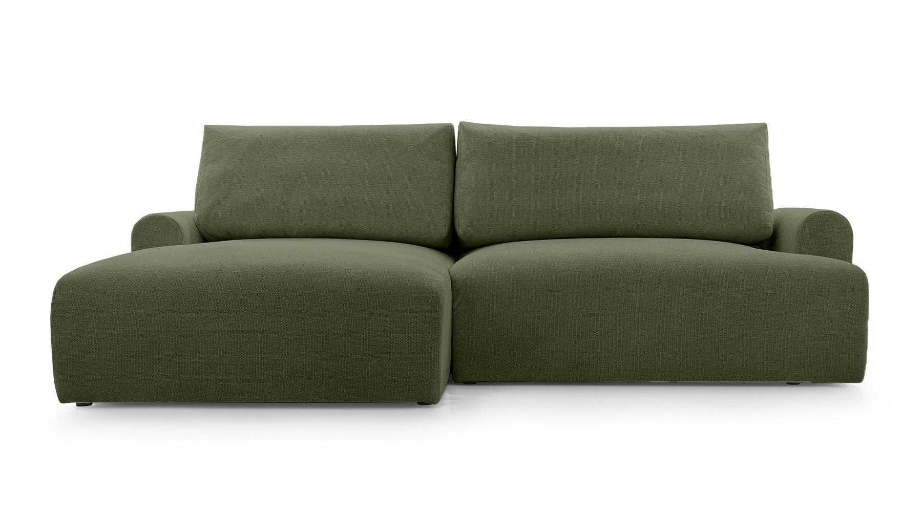 Thumbnail - Fedve Ecksofa, Dunkelgrün, Textil, L-Form, 260x150 cm, Wohnzimmer, Sofas & Couches, Wohnlandschaften, Ecksofas
