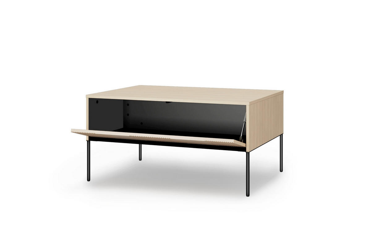 COUCHTISCH FAVOS 06 100/51/70 cm in Eiche Vincenza hell und Schwarz - Eichefarben/Schwarz, Holzwerkstoff (70/100/51cm) - Deine Möbel 24