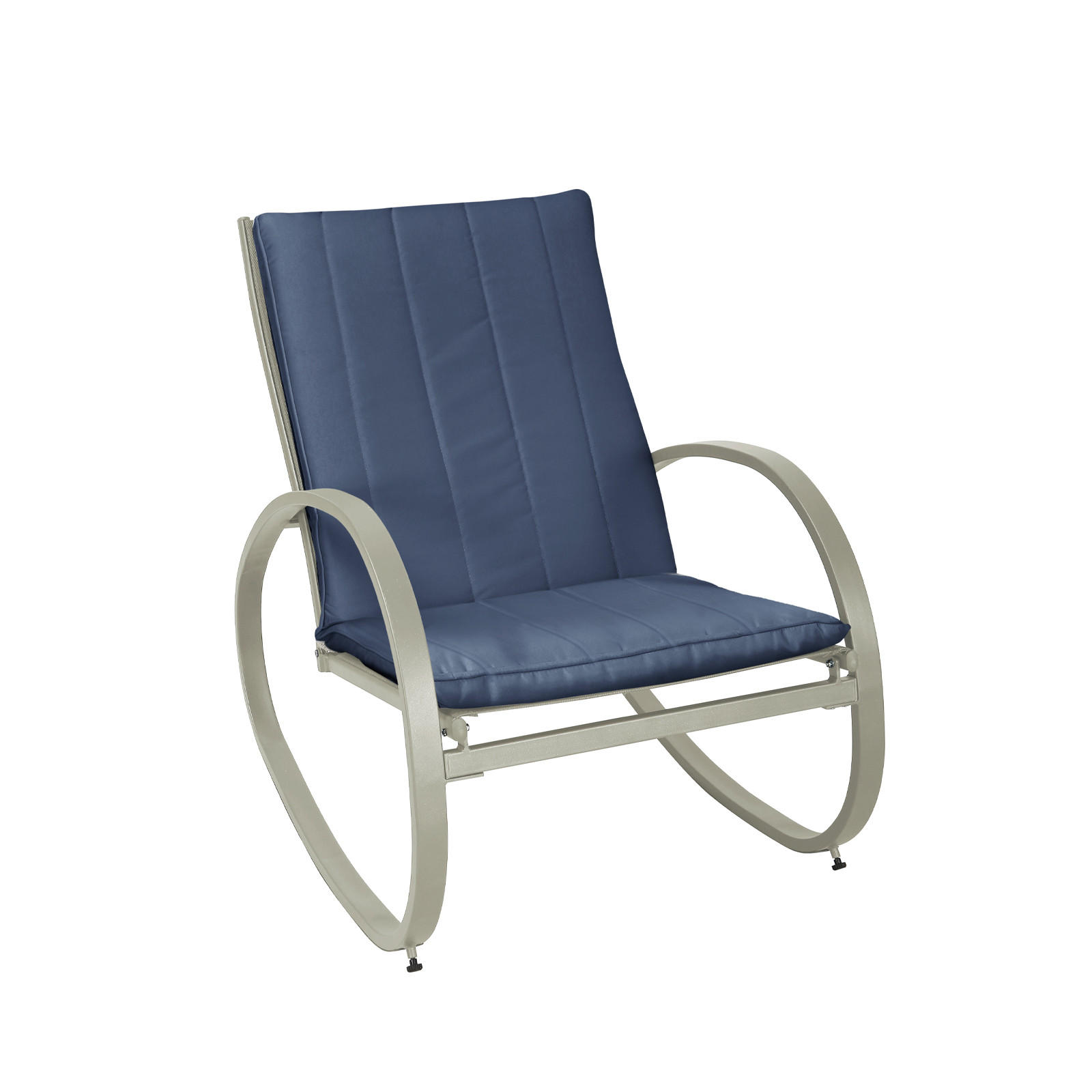SCHAUKELSTUHL EIBY DELUXE mit Polsterauflage - Blau, Metall (65/87/88cm) - SVITA