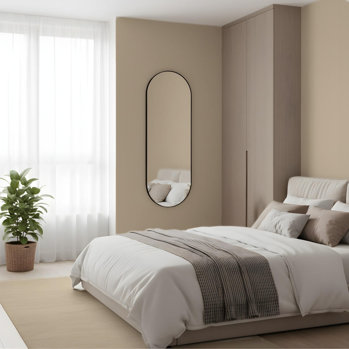 WANDSPIEGEL Alva 80/30 cm - Schwarz, Metall (30/80/2.5cm) - EDAXO