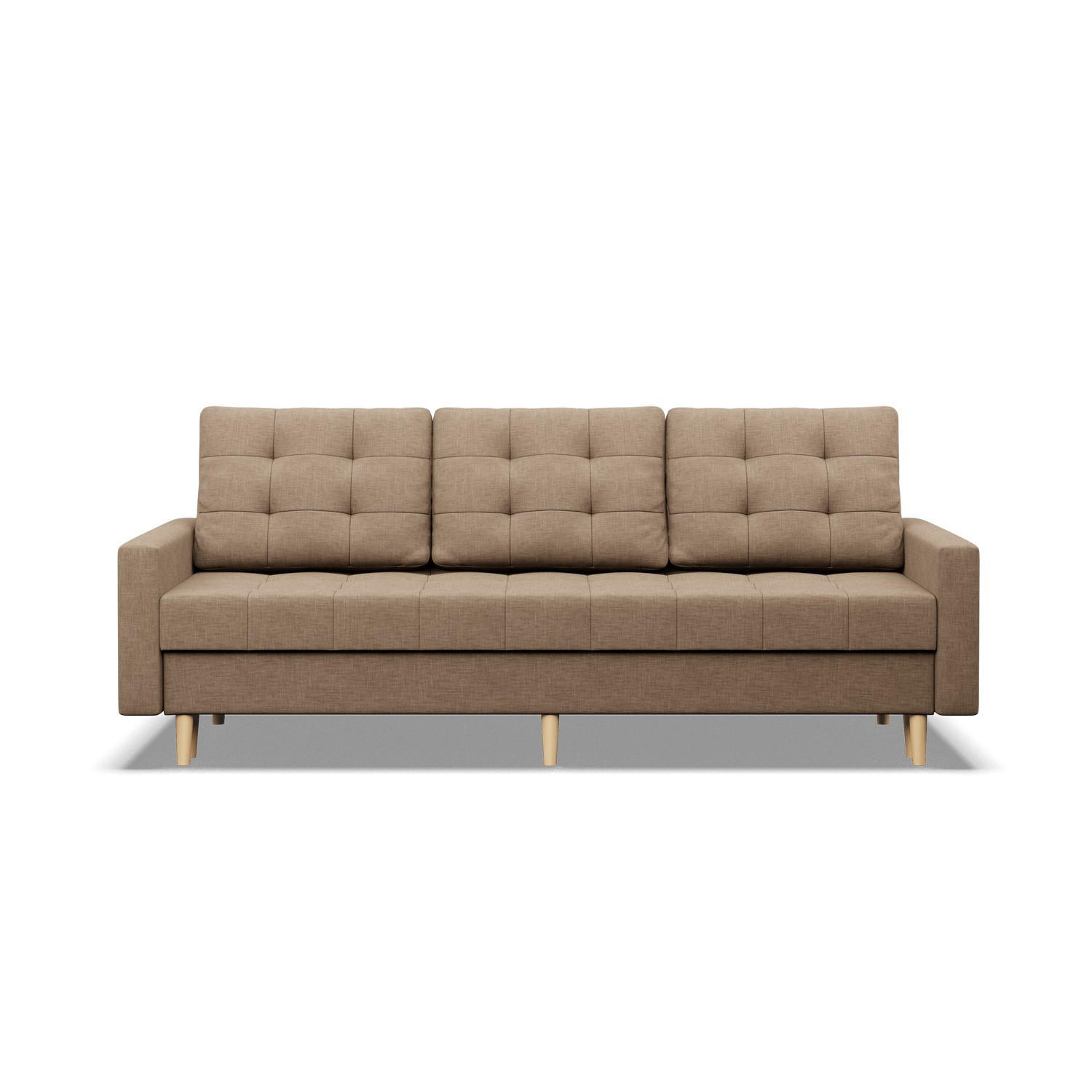 SOFA 3-SITZER MIT SCHLAFFUNKTION ELMA, Braun - Braun, Textil (212/88/92cm)