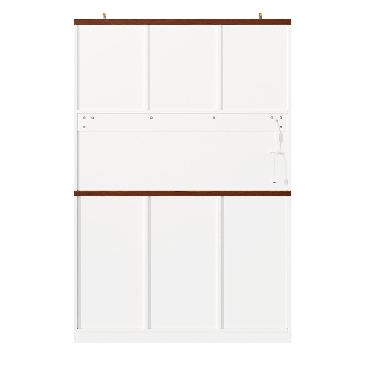 BUFFET DE-38491 120/40/180 cm mit Scheunentor-Design und LED Weiß - Weiß, Holzwerkstoff (120/180/40cm) - ComfortXL