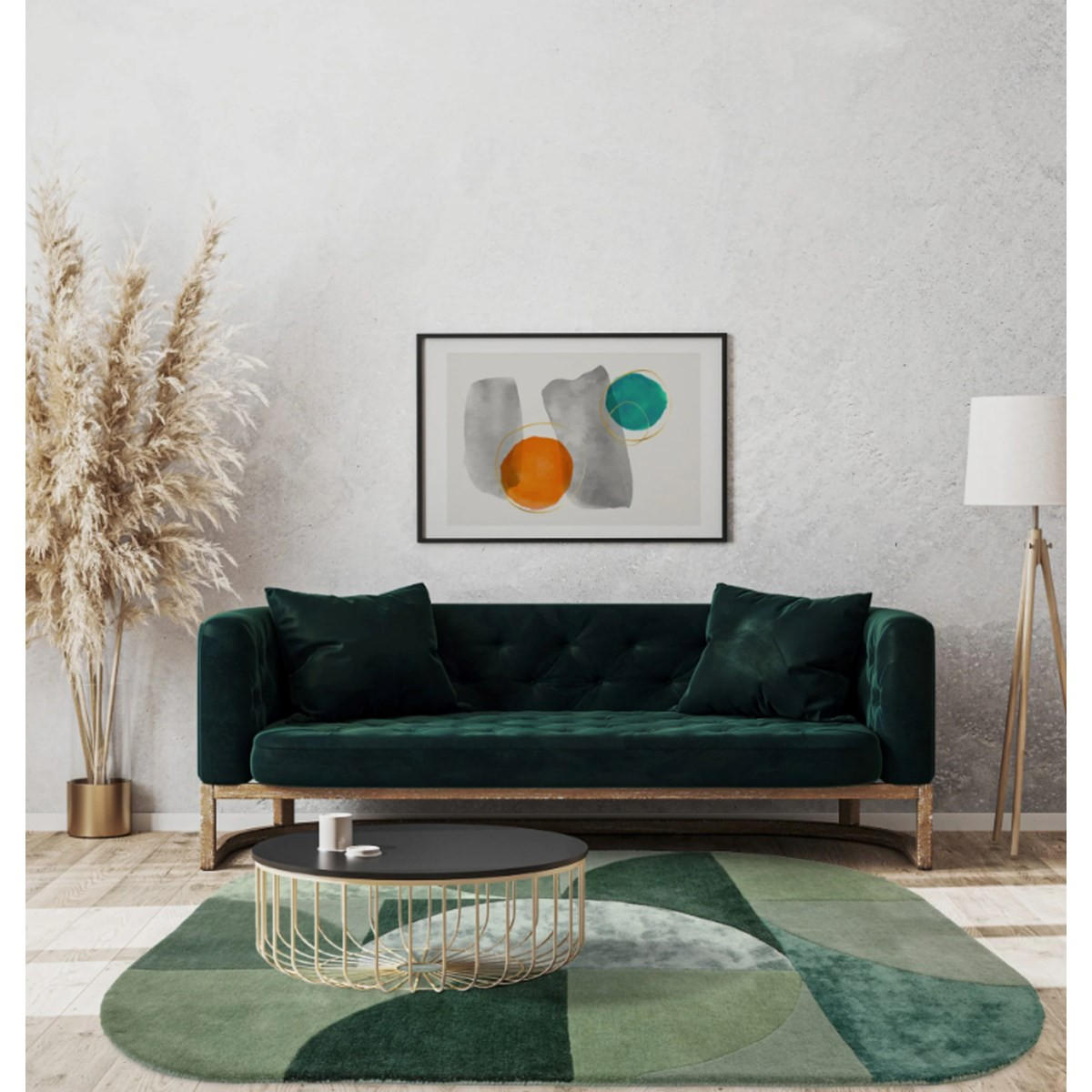 TEPPICH Moderner aus Wolle für Wohn- und Schlafzimmer LAVO Grün 200 x 290 cm - Grün, Naturmaterialien (200/290cm) - Novatrend