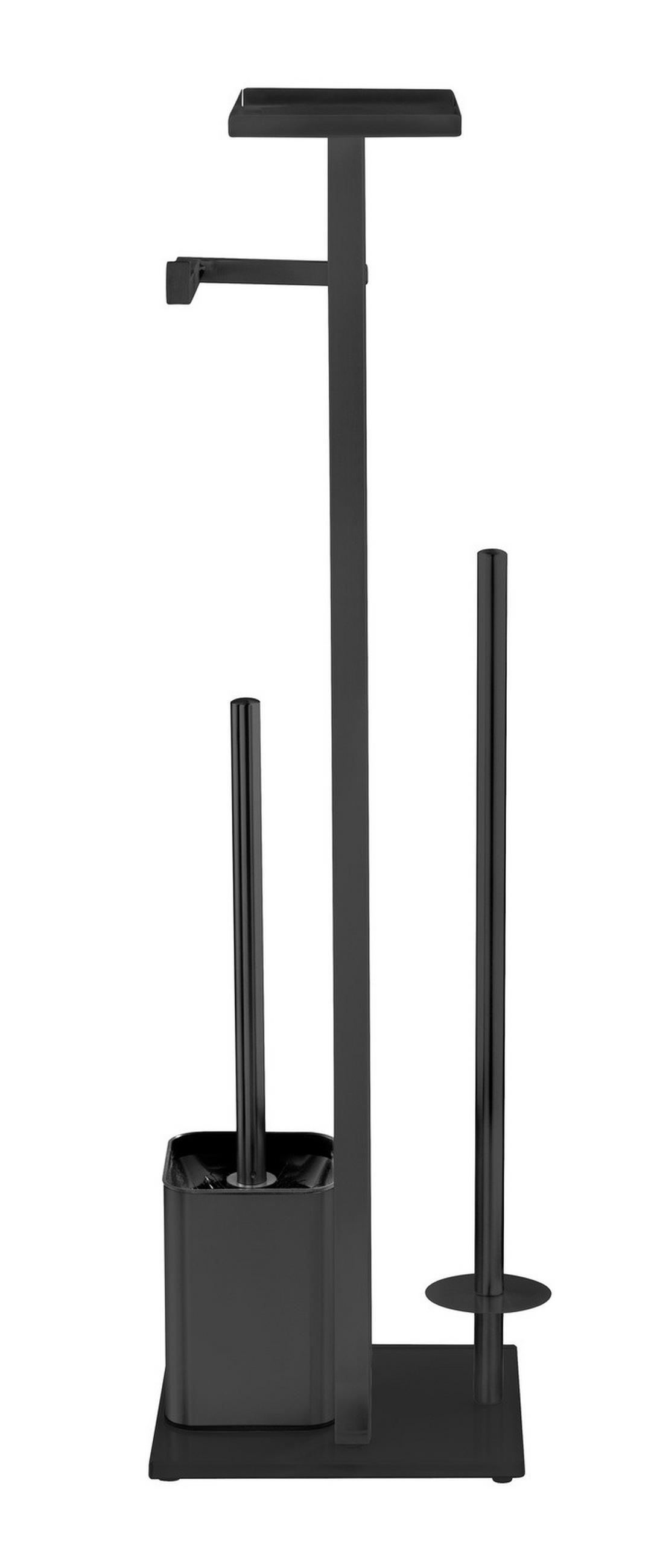 TOILETTENPAPIER- und Bürstenhalter Debar 21/18/70,5 cm - Schwarz, Metall (18/70.5/21cm) - Wenko