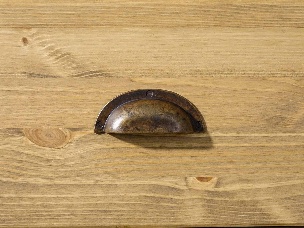 KOMMODE aus Massivholz Dakota 3 - Hellbraun, Holz (152/80/46cm) - Seart