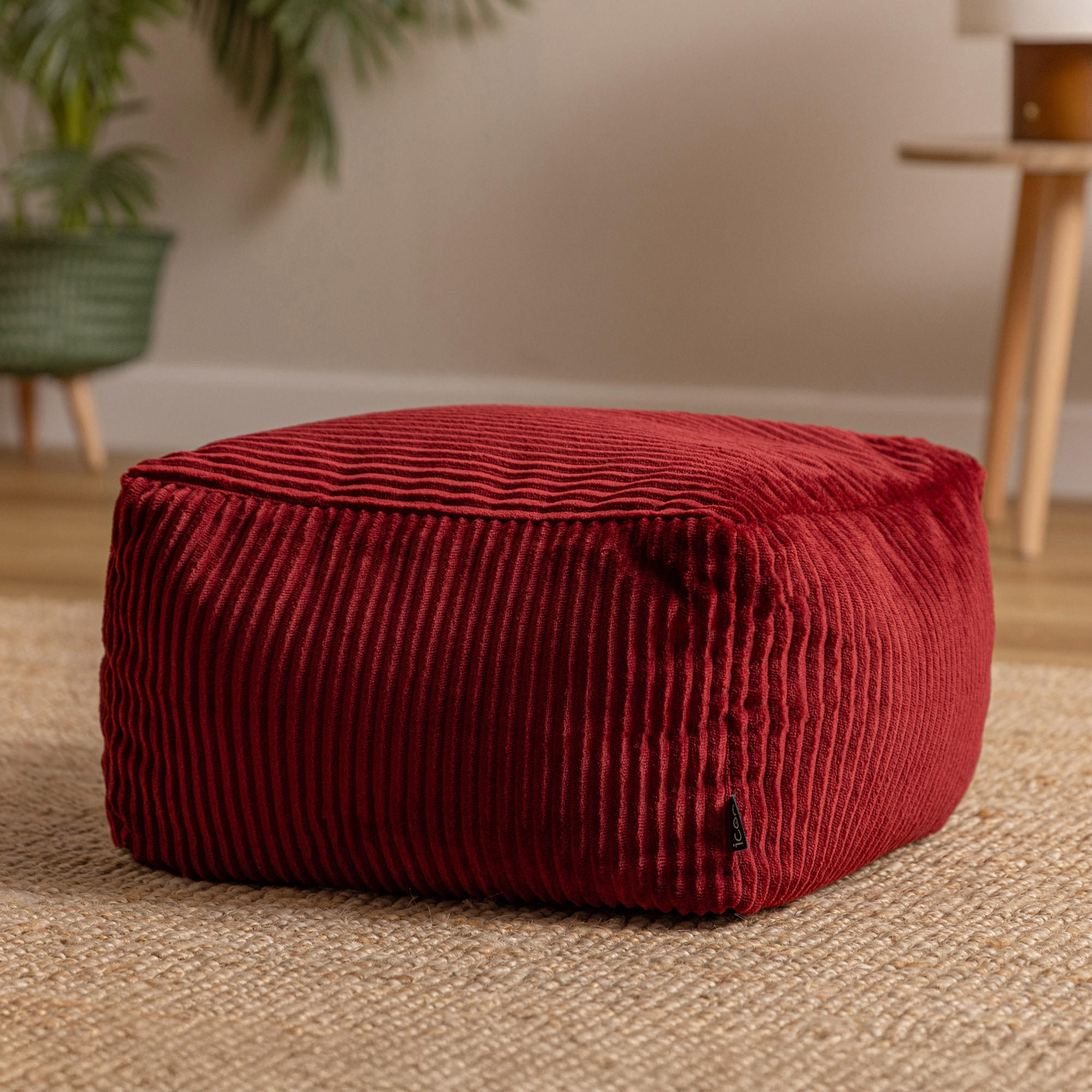 SITZPOUF Amara - Bordeaux, Textil (42/24/42cm) - icon