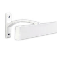 GARDINENSCHIENE auf Maß 1-lauf Wandmontage Curve 480cm - Weiß, Metall (480cm) - Deco-Raum