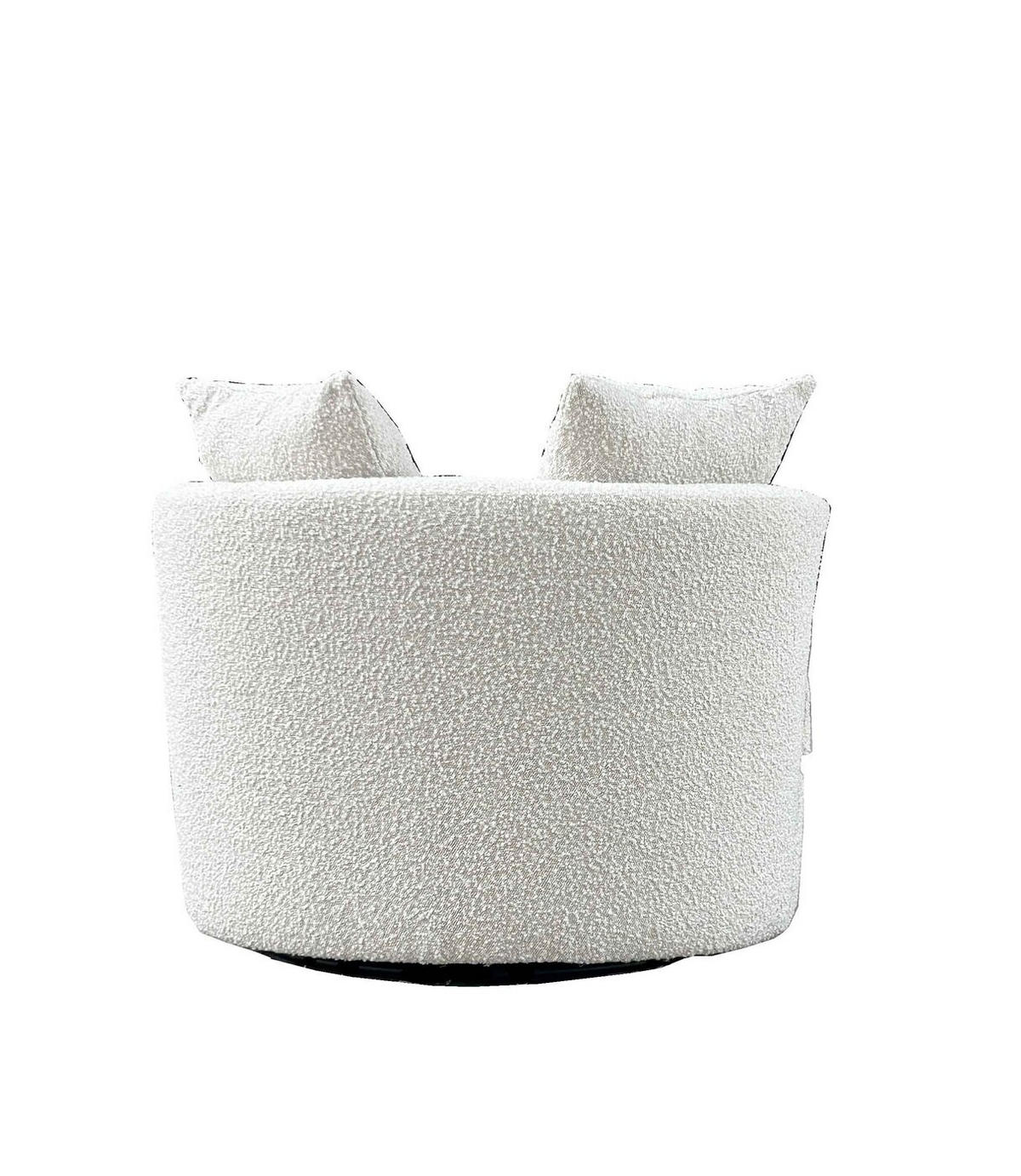 DREHSESSEL rund aus Stoff, beige - Beige, Metall (93/84/88cm) - Giga Meubel