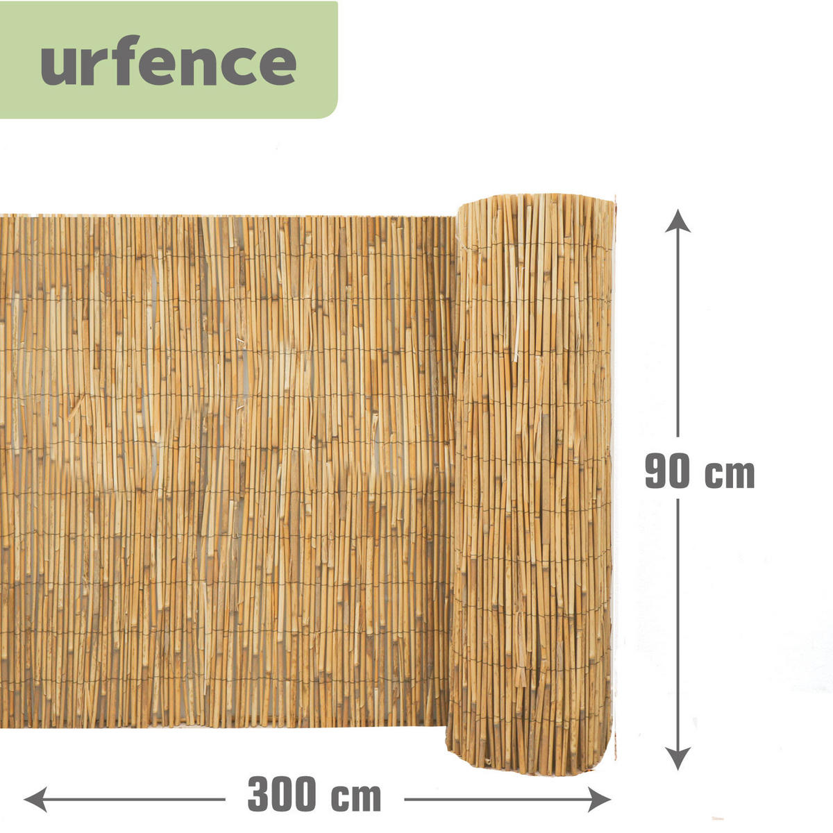 BALKON-SICHTSCHUTZ Schilf, 90/300 cm, braun - Braun, Naturmaterialien (1/90cm) - urfence