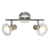 LED DECKENLEUCHTE Kristall Design Silber - Silberfarben, Metall (26/10/14.5cm) - Globo Lighting