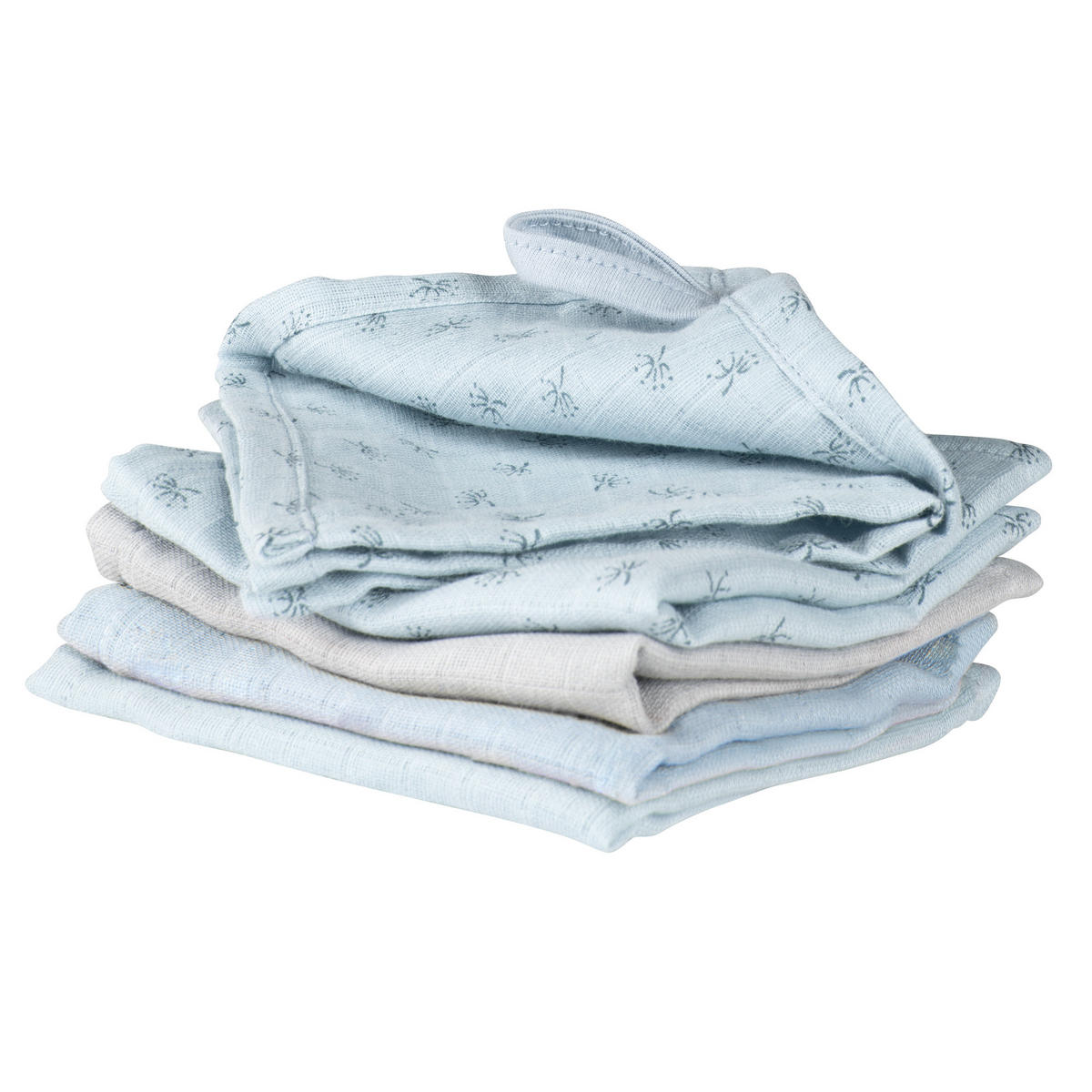 WASCHLAPPEN 5er-Set blau - Blau, Textil (25/25cm) - Roba