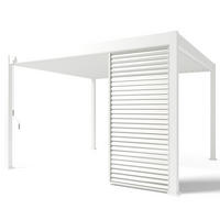 SEITENWAND Horizontale Lamellenwand Paneel 93 cm Zubehör für Trumpf & Superior Pergola Aluminium Weiß - Weiß, Metall (93/234/6cm) - PergoLine