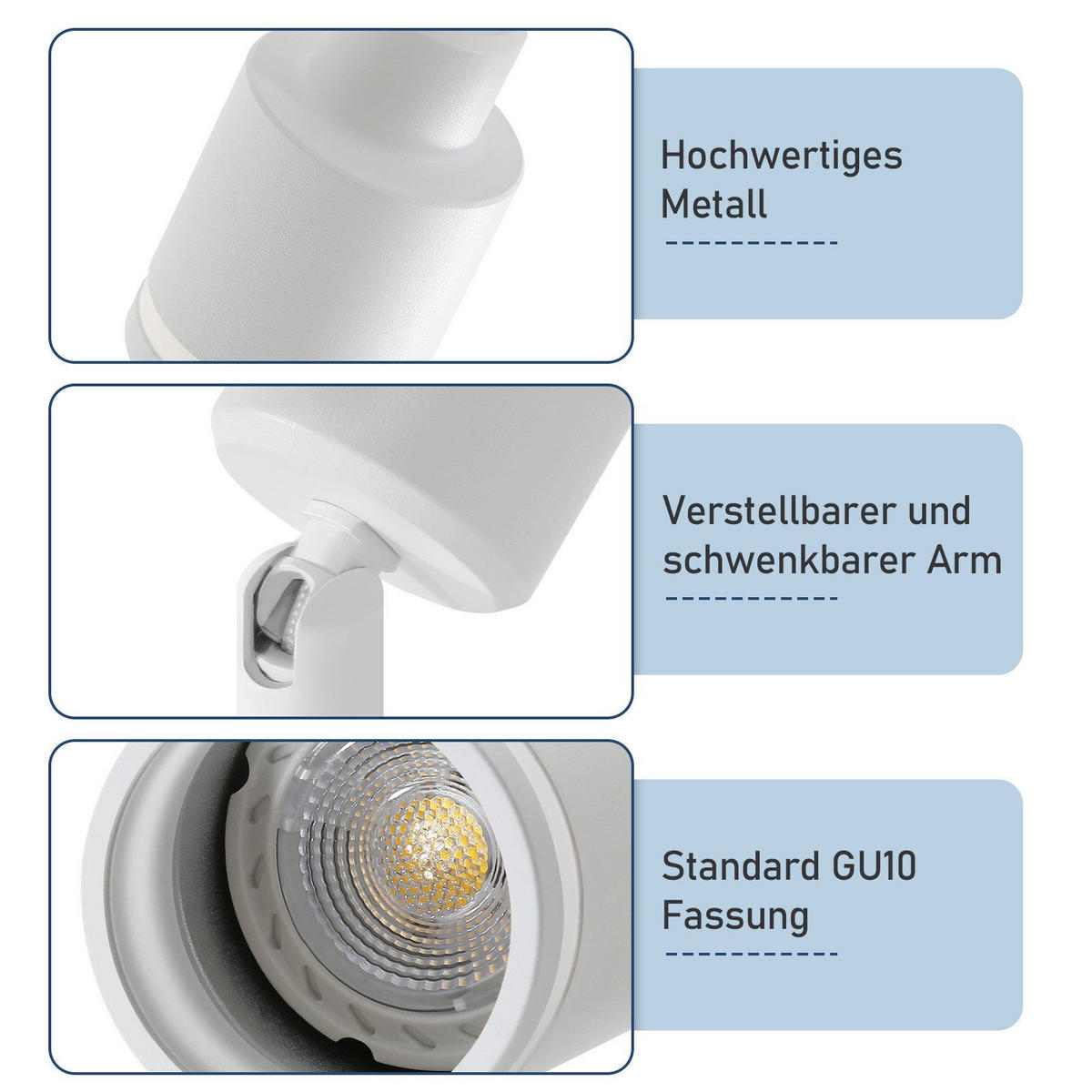 STRAHLER Mergentheim 5-flammig 69/5/15.7 cm - Weiß, Metall (69/5/15.7cm) - Nettlife