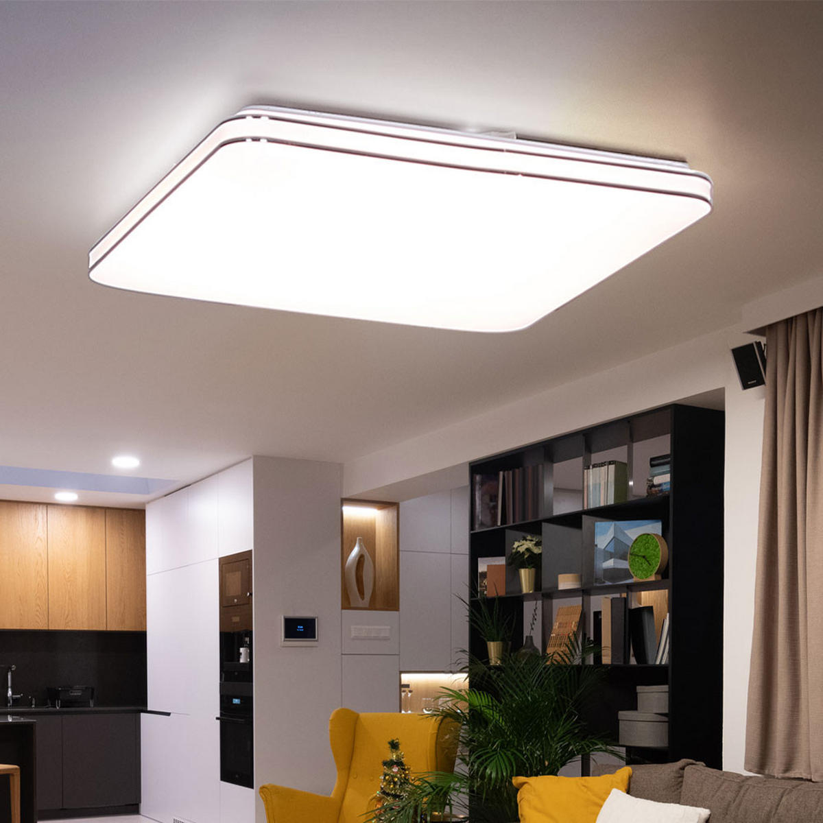 LED PANEL LASSY Weiß Metall - Weiß, Metall (49.5/49.5/8cm)