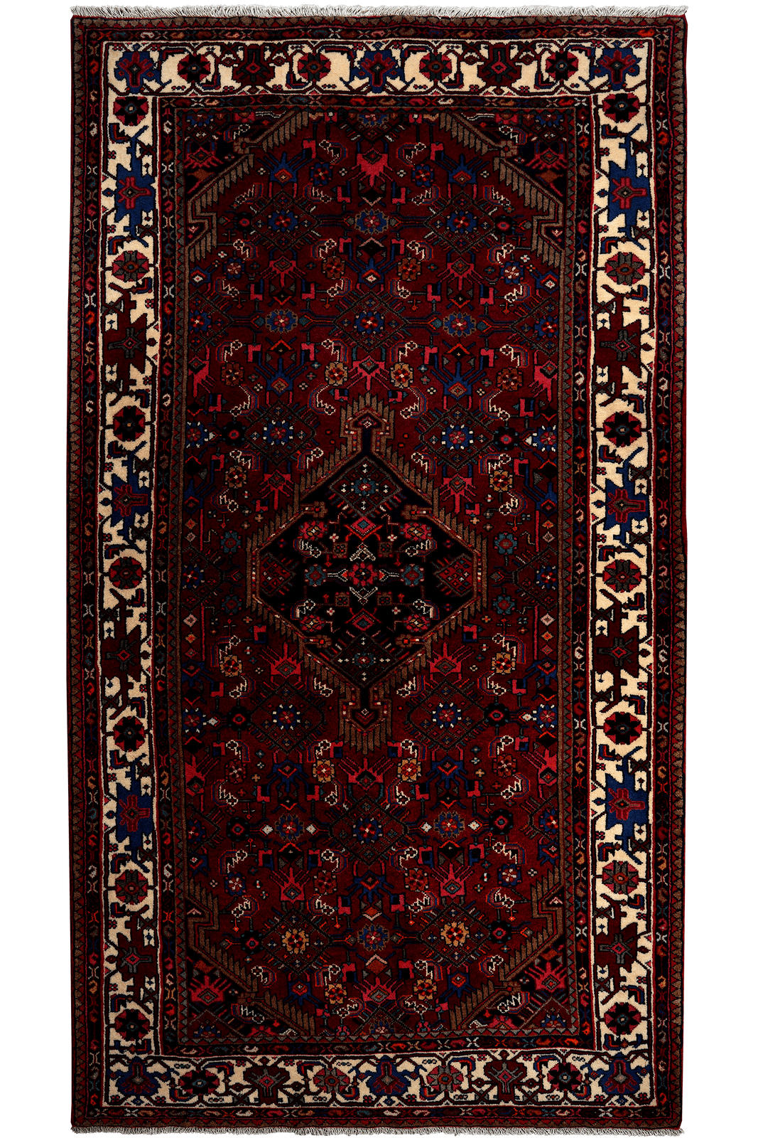 ORIENTTEPPICH handgeknüpft Assadabad Rot 248/137 cm Schurwolle - Rot, Textil (137/248cm) - Looma