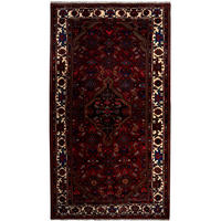 ORIENTTEPPICH handgeknüpft Assadabad Rot 248/137 cm Schurwolle - Rot, Textil (137/248cm) - Looma