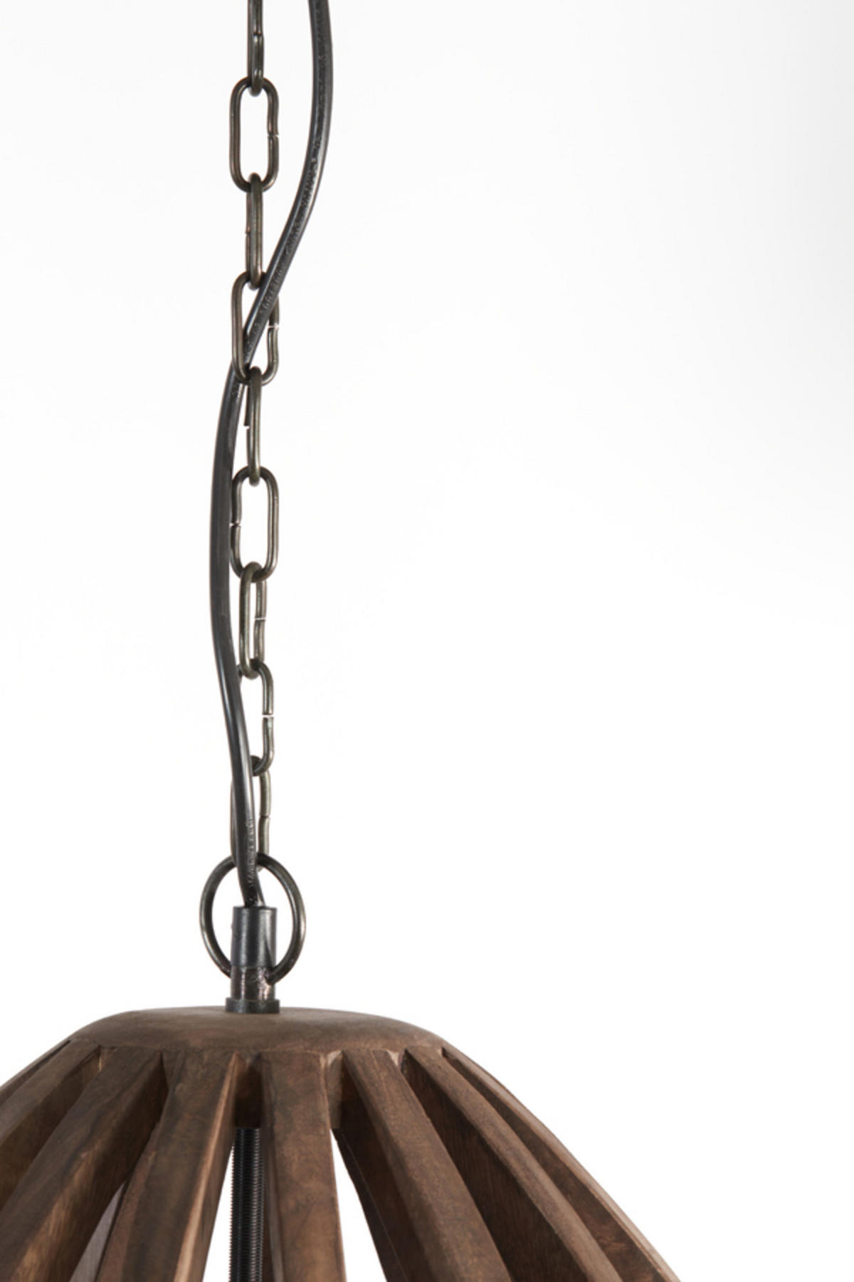 HÄNGELAMPE Haranka Braun Ø47/56 cm - Braun, Holz (47/47/56cm) - Light & Living