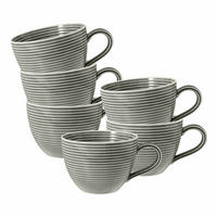 KAFFEETASSEN Beat Color Glaze Perlgrau 0,26 l 6er Set - Grau, Keramik (0.26L) - Seltmann Weiden