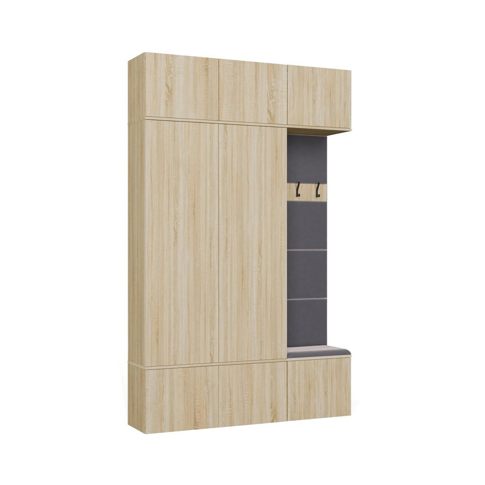 DULAP PENTRU HOL modern, set de dulapuri: dulap pentru haine și dulap pentru pantofi din stejar Sonoma 150/238/35 - stejar Sonoma, compozit lemnos (150/238/35cm) - RAUMHIRSCH FURNITURE