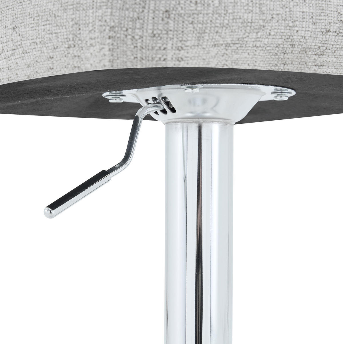 BARHOCKER höhenverstellbar & 360° drehbar 2er-Set Stoff Hellgrau - Hellgrau, Metall (37.6/118/45.1cm) - Meubliv