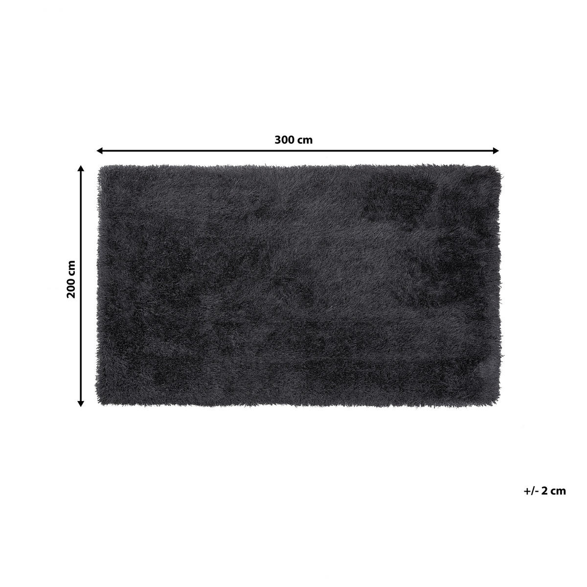 SHAGGY-TEPPICH Cide 300/200 cm - Schwarz, Kunststoff (200/300cm) - Beliani
