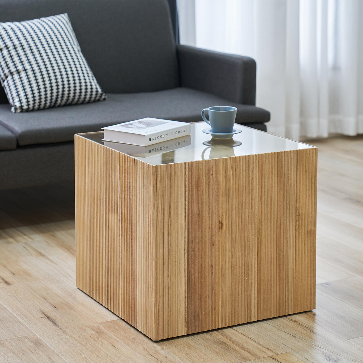 BEISTELLTISCH EVA Natur - Naturfarben, Holzwerkstoff (50/50/45cm) - SVITA