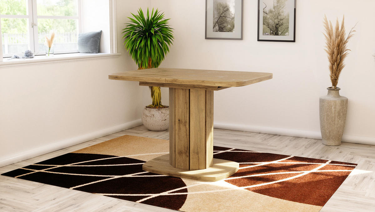 ESSTISCH Iris Eiche Evoke - Eiche San Remo, Holzwerkstoff (75/140/75cm) - Vladon