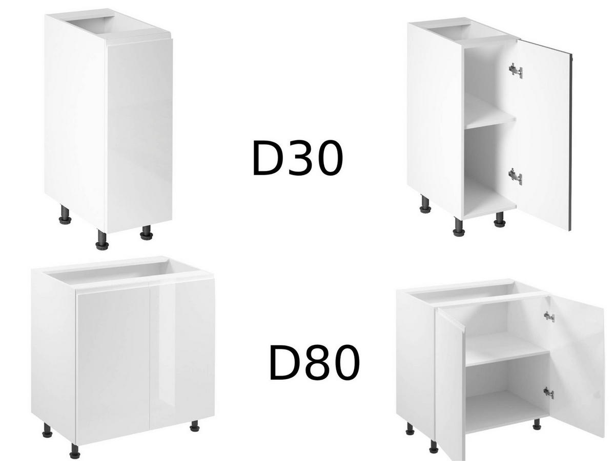 ECKKÜCHE 350 x 260 cm – Aspen KA4-M350 - in Weiß/Hochglanz - Weiß, Holz (610/212/58cm)