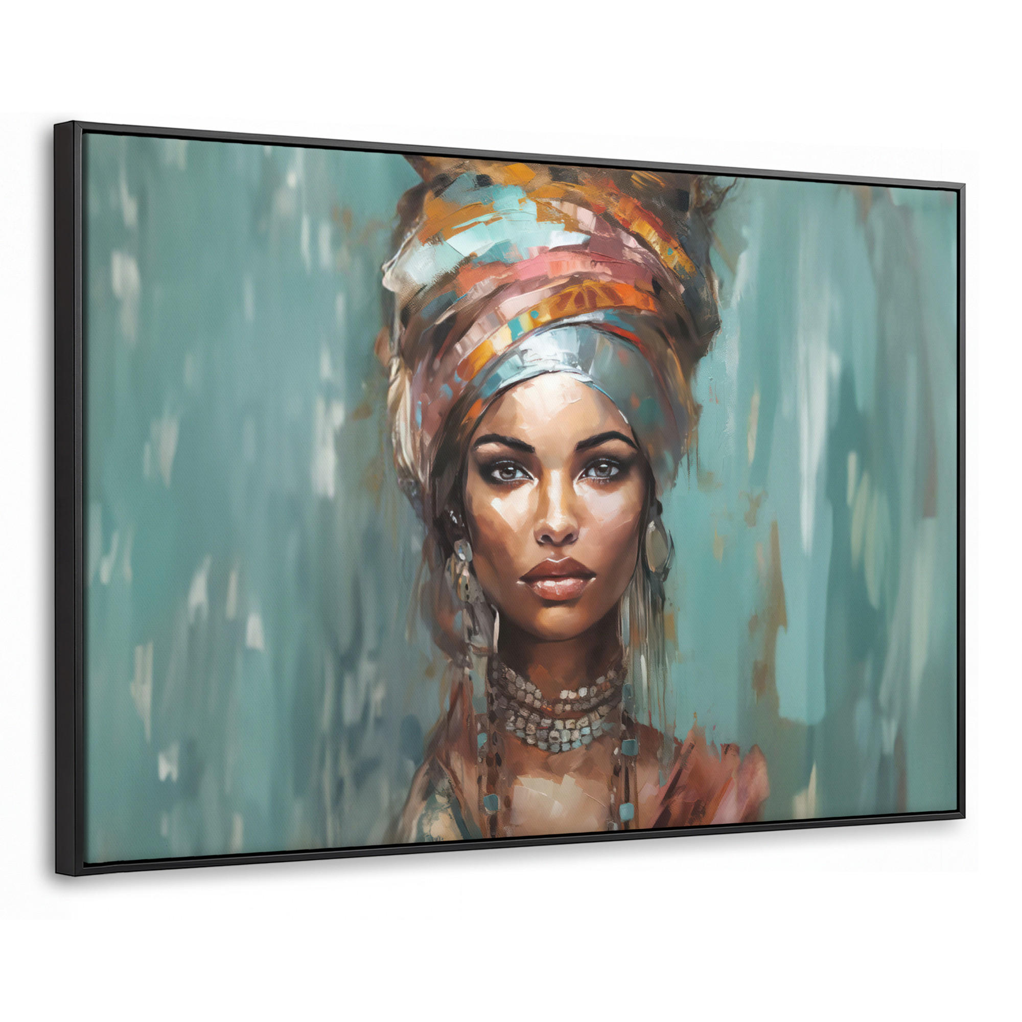 MuchoWow Leinwand Blaugrau 150x100 cm