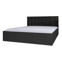 BETT Schwarz STYLE Mit Matratze Gepolsterter Schwarzer Kopfteil 120x200 cm - Schwarz/Weiß, Textil (120/200cm) - Sepro Meble