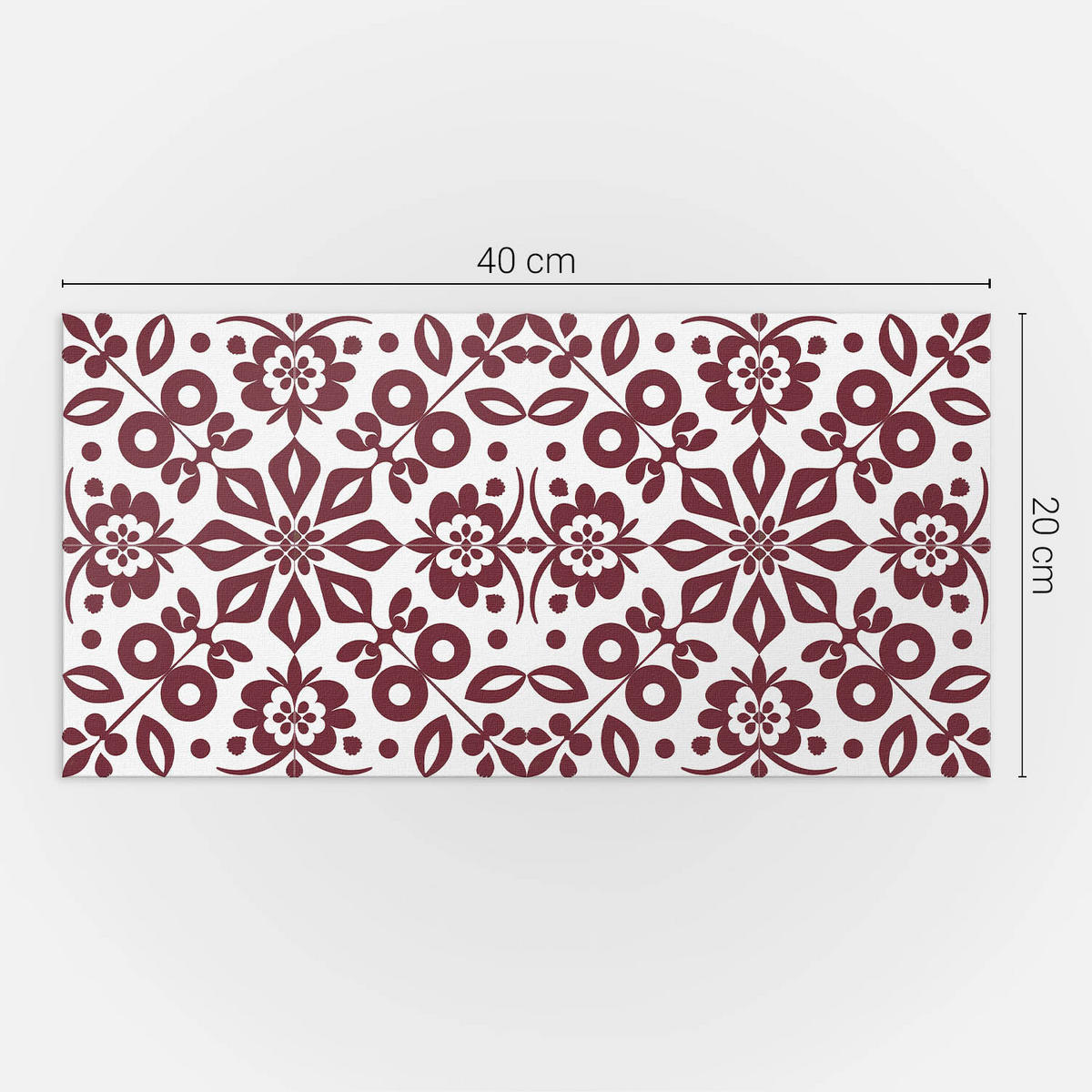 WANDPANEEL 10x 40x20 cm selbstklebend Rosaria - Bordeaux, Kunststoff (20/1.6/40cm) - Wallfluent