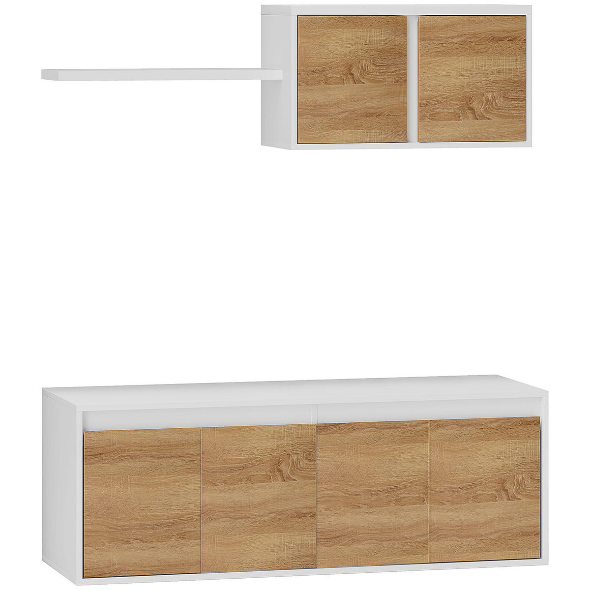 TV-MÖBEL Multicolor 1 Stück - Multicolor, Holzwerkstoff (120/43.3/41cm) - GiPP