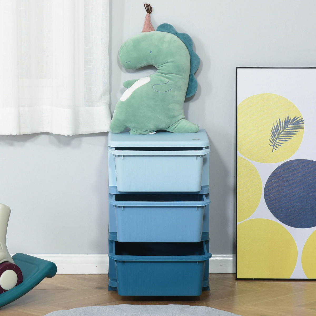 SPIELZEUGKISTE DE-09573 Blau - Blau, Kunststoff (37/37cm) - ComfortXL