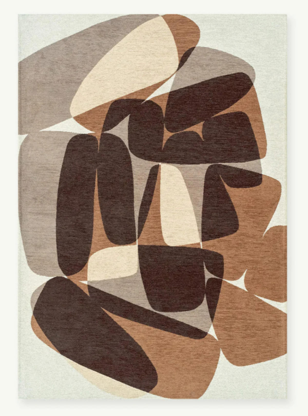 TEPPICH modern Flachgewebe ROCKY Braun 140 x 200 cm - Braun, Textil (140/200cm) - Novatrend