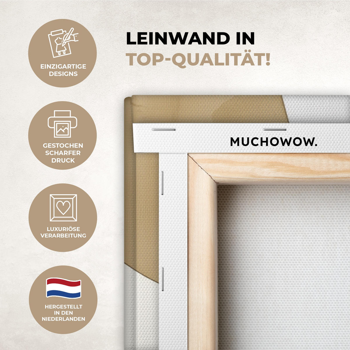 LEINWANDBILD Japandi - Abstrakt - Grün Groß 140x90 cm - Salbeigrün, Textil (140/90cm) - MuchoWow