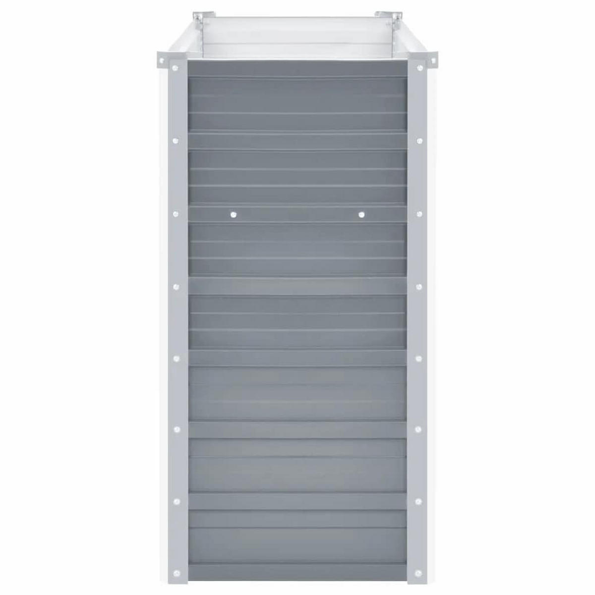 GARTEN-HOCHBEET Verzinkter Stahl 160x40x77 cm Grau - Grau, Metall (160/77/40cm)