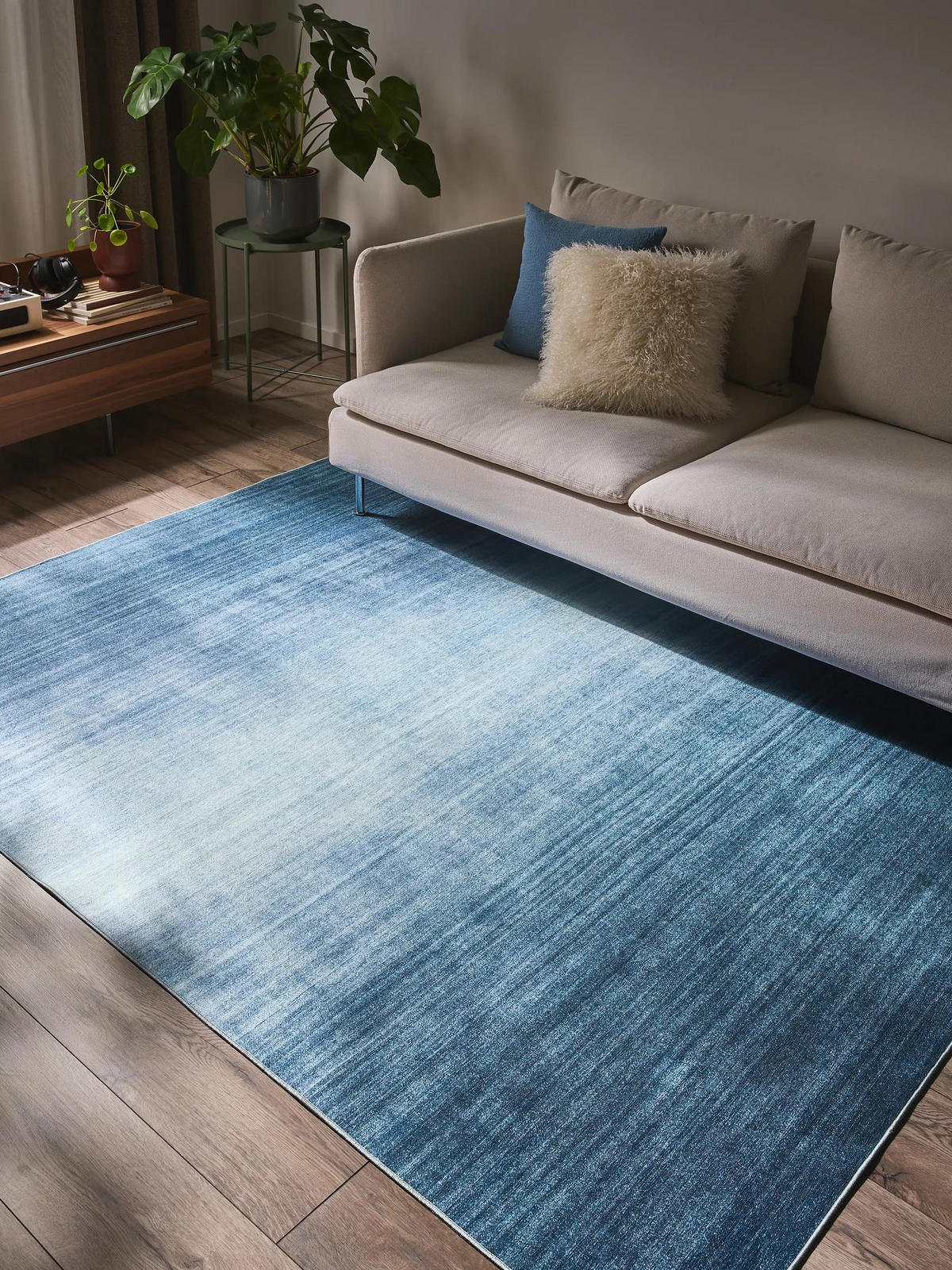 TEPPICH Laury Blau 160x230 cm - Blau, Kunststoff/Textil (160/230cm) - benuta Pop