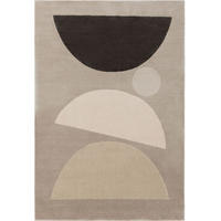 TEPPICH Ida Cream/Anthrazit 160x230 cm - Beige/Grau, Kunststoff (160/1cm) - KUNSTLOFT