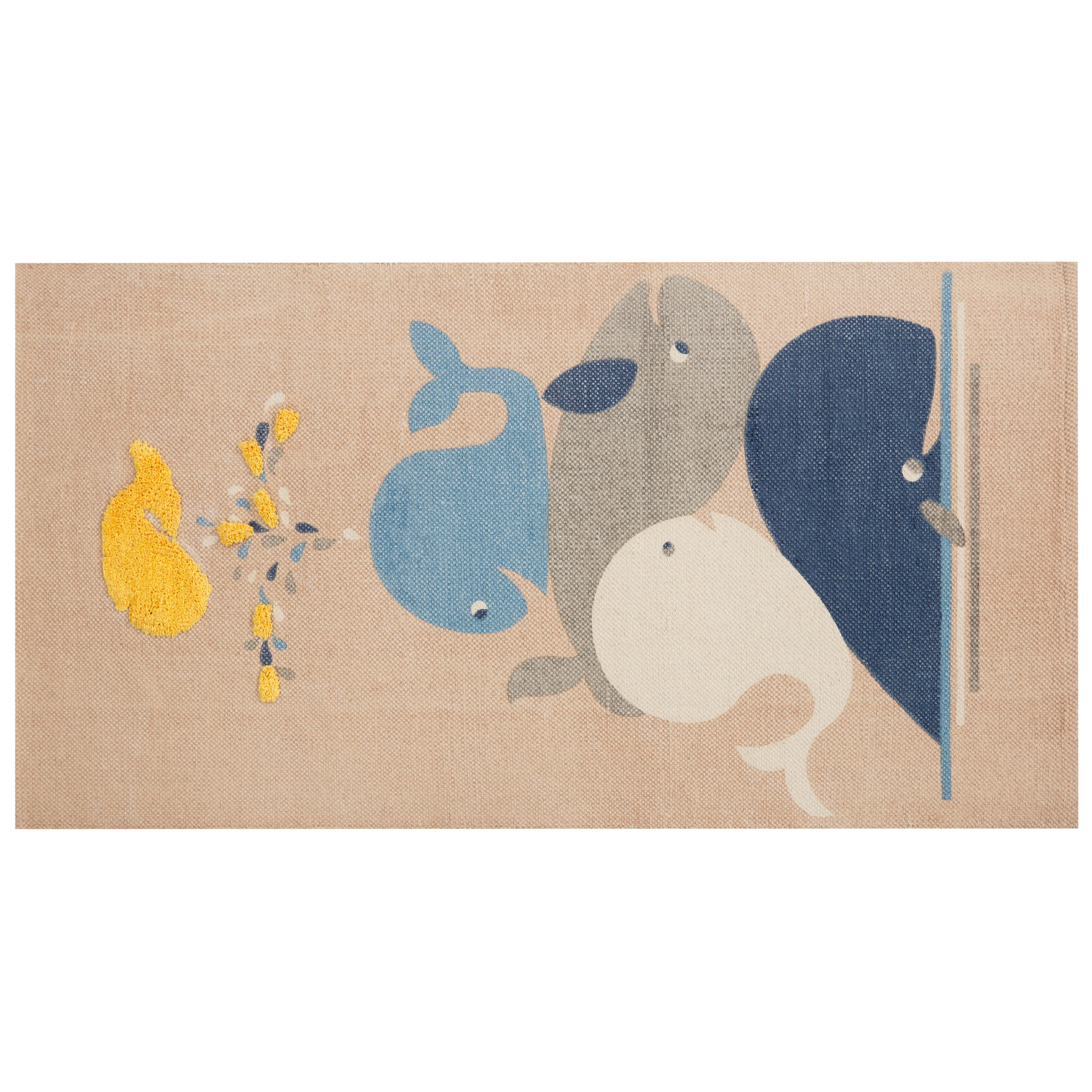 KINDERTEPPICH-SEAI 150/80 cm - Beige, Textil (80/150cm) - Beliani