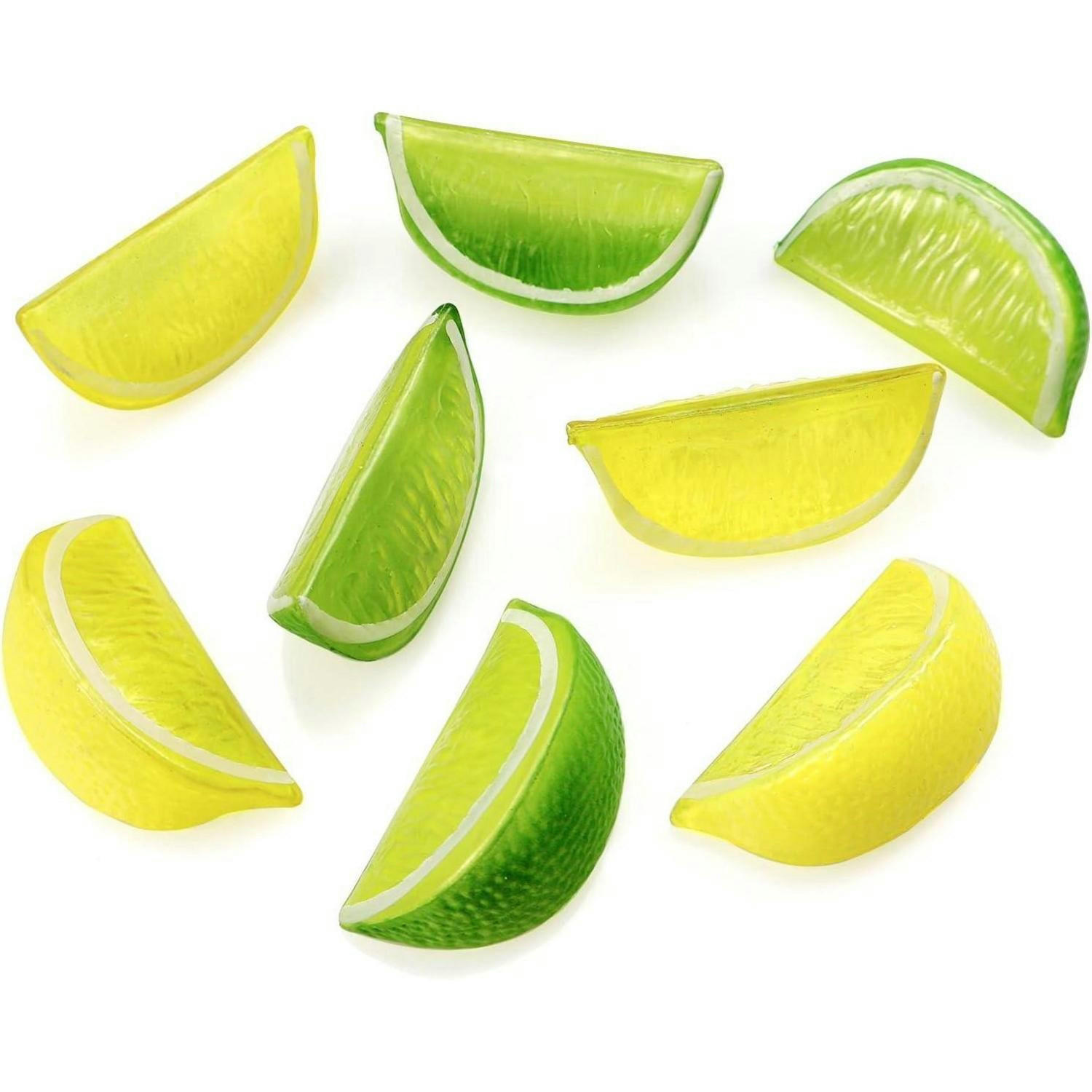 DEKO-FRÜCHTE 8-teiliges Set Zitrone/Limette Kunststoff Gelb/Grün - Multicolor, Kunststoff (3.1cm)