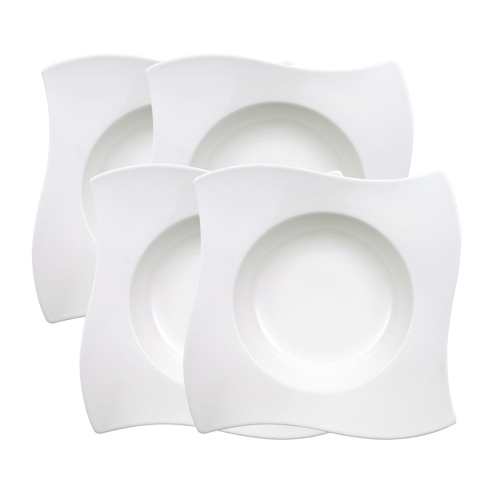 PASTATELLER NewWave weiß 28 x 28 cm 4er Set - Weiß, Keramik (1cm) - Villeroy & Boch