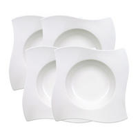 PASTATELLER NewWave weiß 28 x 28 cm 4er Set - Weiß, Keramik (1cm) - Villeroy & Boch