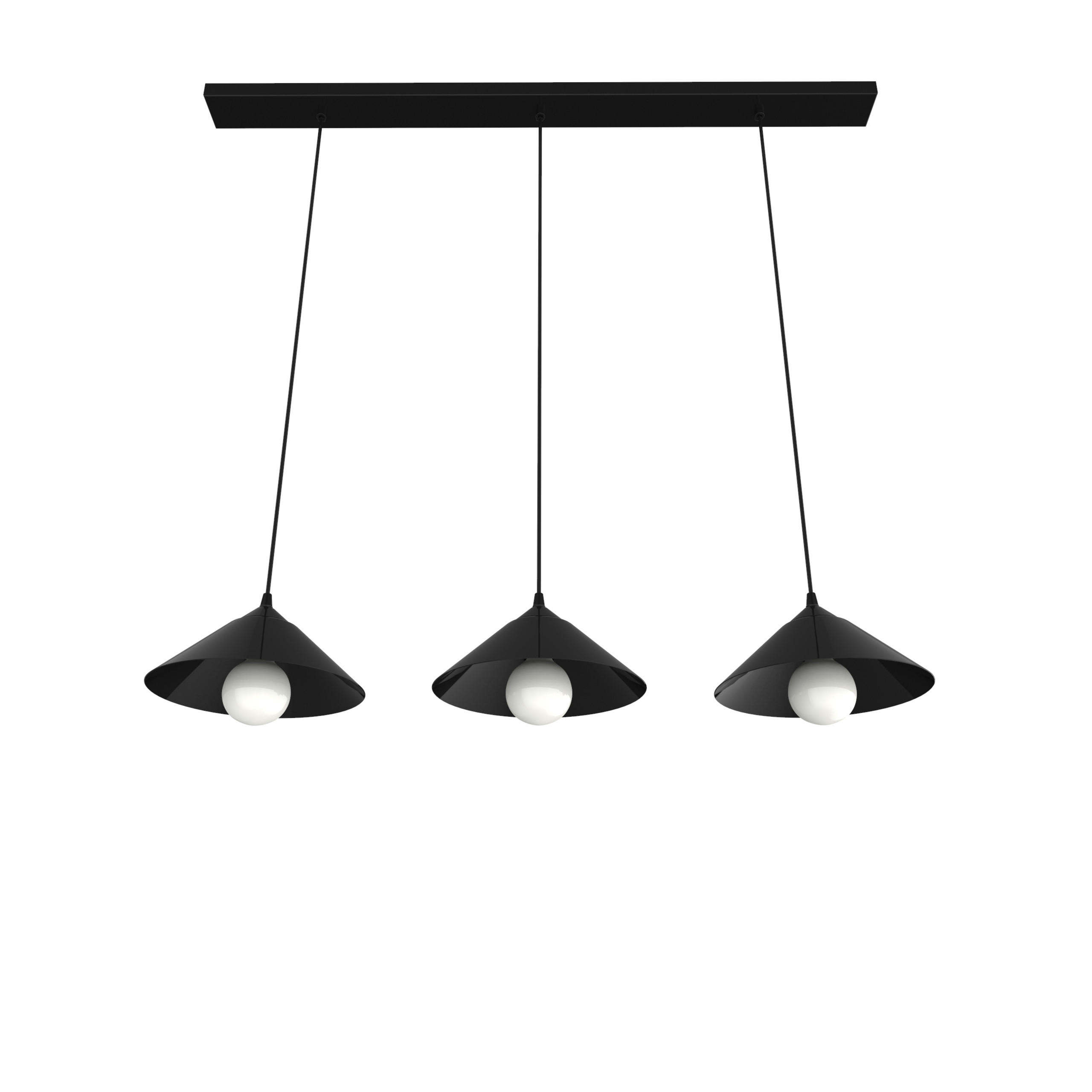 Lumicom Hängeleuchte Schwarz Hochglanz 100x120x25 cm