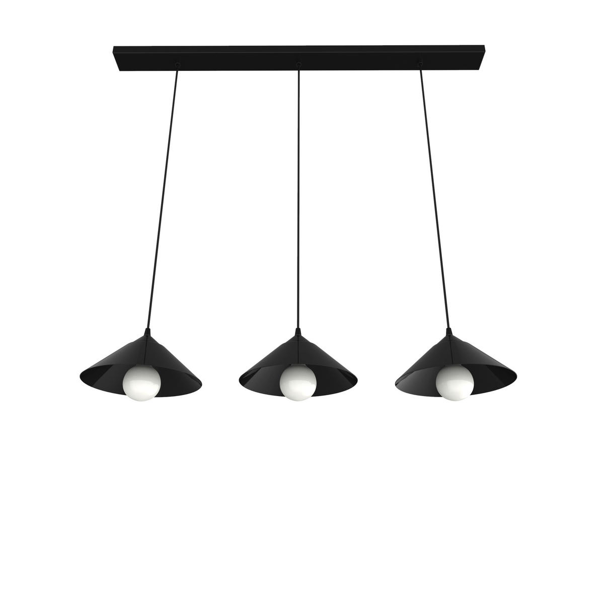 HÄNGELEUCHTE - Schwarz Hochglanz, Metall (25/100/120cm) - Lumicom